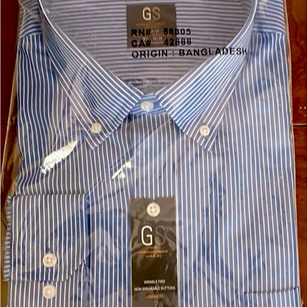 Two (2) DXL Gold Series Wrinkle-Free Dress Shirts